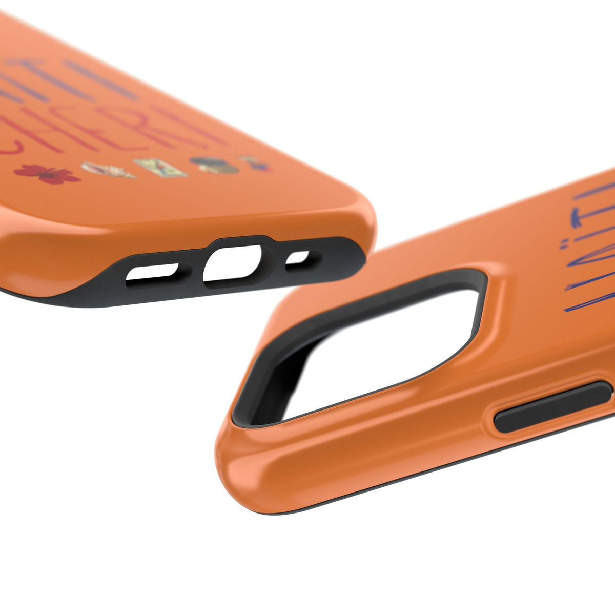 Haiti Chéri Magnetic Phone Case — Impact-Resistant Orange iPhone Cover