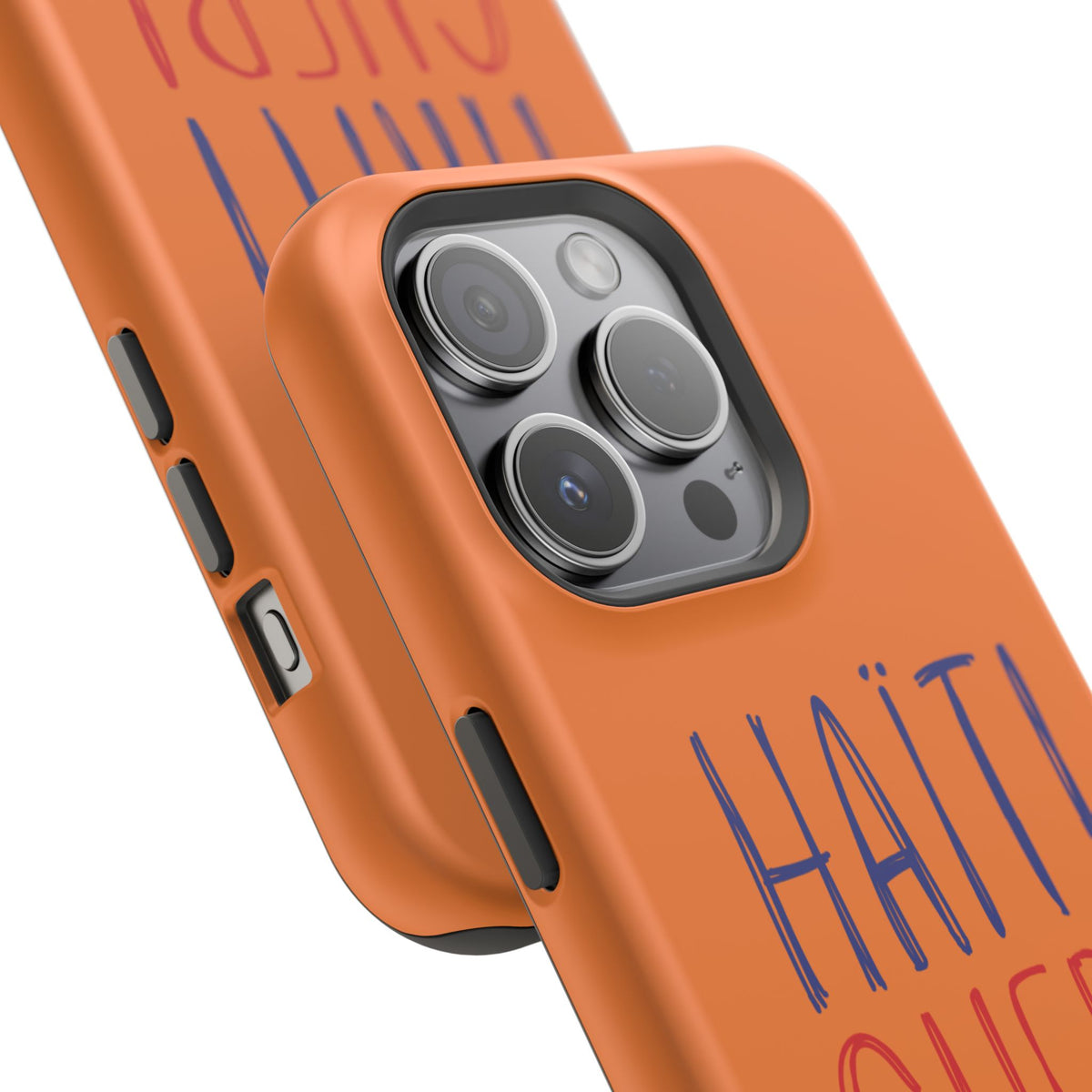 Haiti Chéri Magnetic Phone Case — Impact-Resistant Orange iPhone Cover