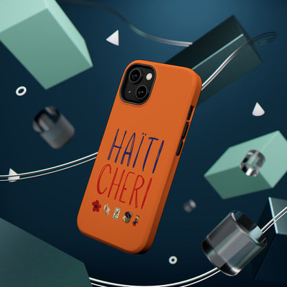 Haiti Chéri Magnetic Phone Case — Impact-Resistant Orange iPhone Cover