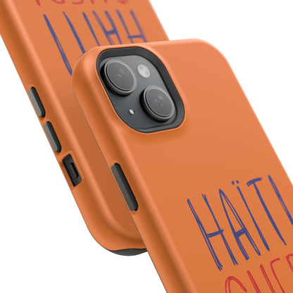 Haiti Chéri Magnetic Phone Case — Impact-Resistant Orange iPhone Cover