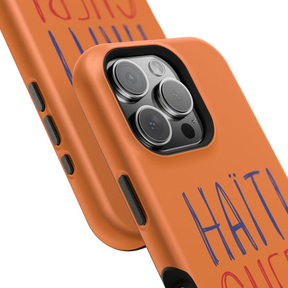 Haiti Chéri Magnetic Phone Case — Impact-Resistant Orange iPhone Cover