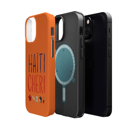 Haiti Chéri Magnetic Phone Case — Impact-Resistant Orange iPhone Cover