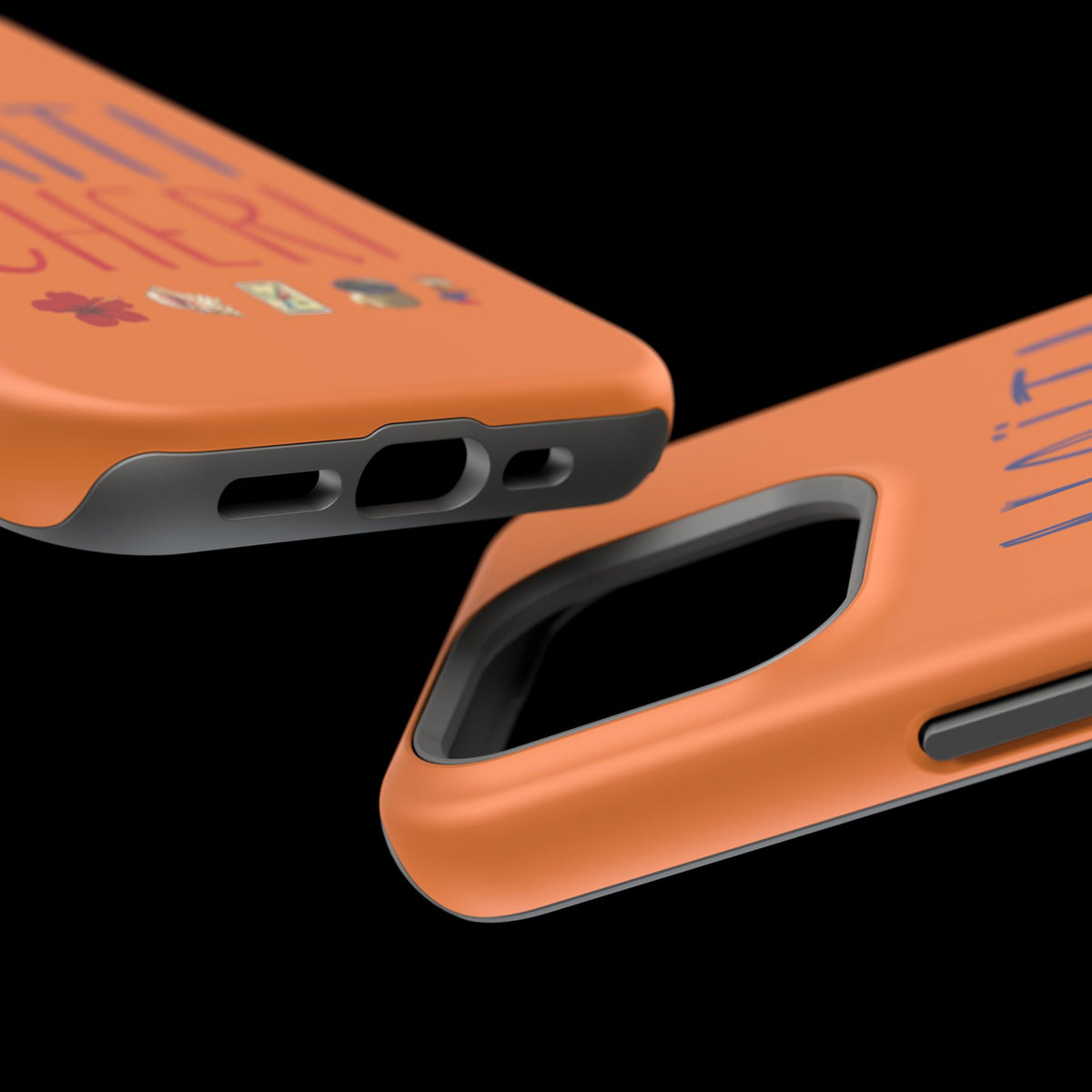 Haiti Chéri Magnetic Phone Case — Impact-Resistant Orange iPhone Cover