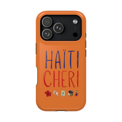 Haiti Chéri Magnetic Phone Case — Impact-Resistant Orange iPhone Cover