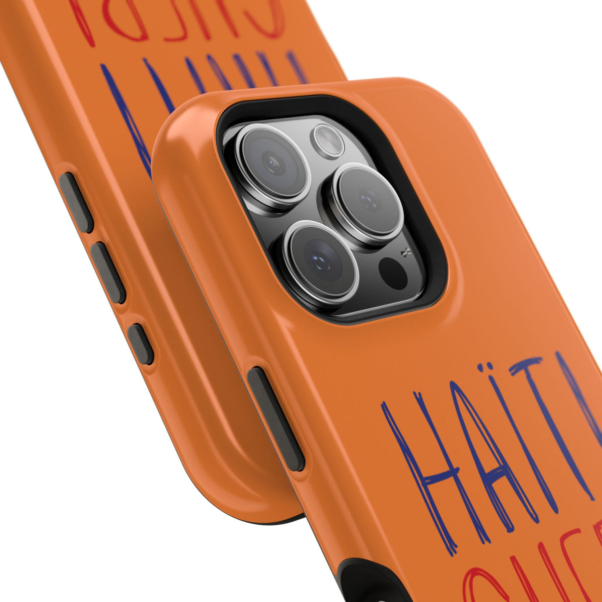 Haiti Chéri Magnetic Phone Case — Impact-Resistant Orange iPhone Cover