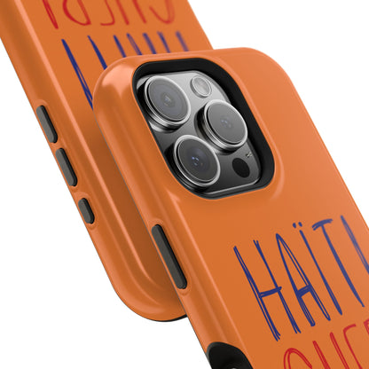 Haiti Chéri Magnetic Phone Case — Impact-Resistant Orange iPhone Cover